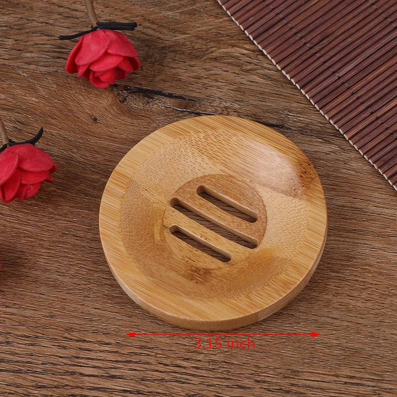 

The New Fashion Natural Wood Bamboo Soap Tray Wooden Soap Tray Container Is Used For Bathtub Shower Board Bathroom