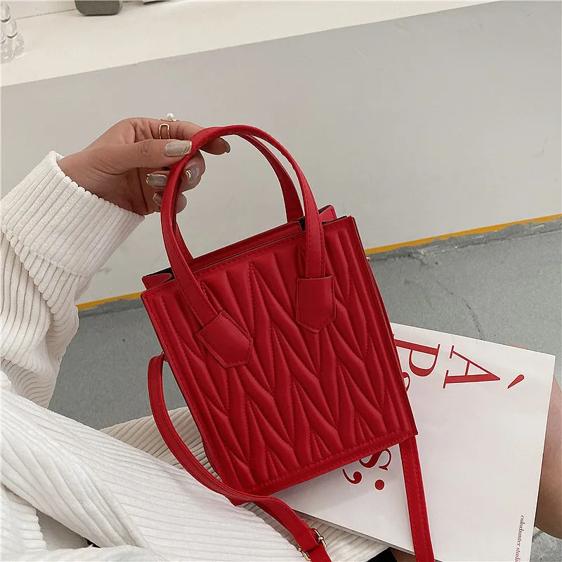 

Folded Candy Color Small Square Bag 2021 New Fashion Western Style Single Shoulder Messenger Bag Purses and Handbags