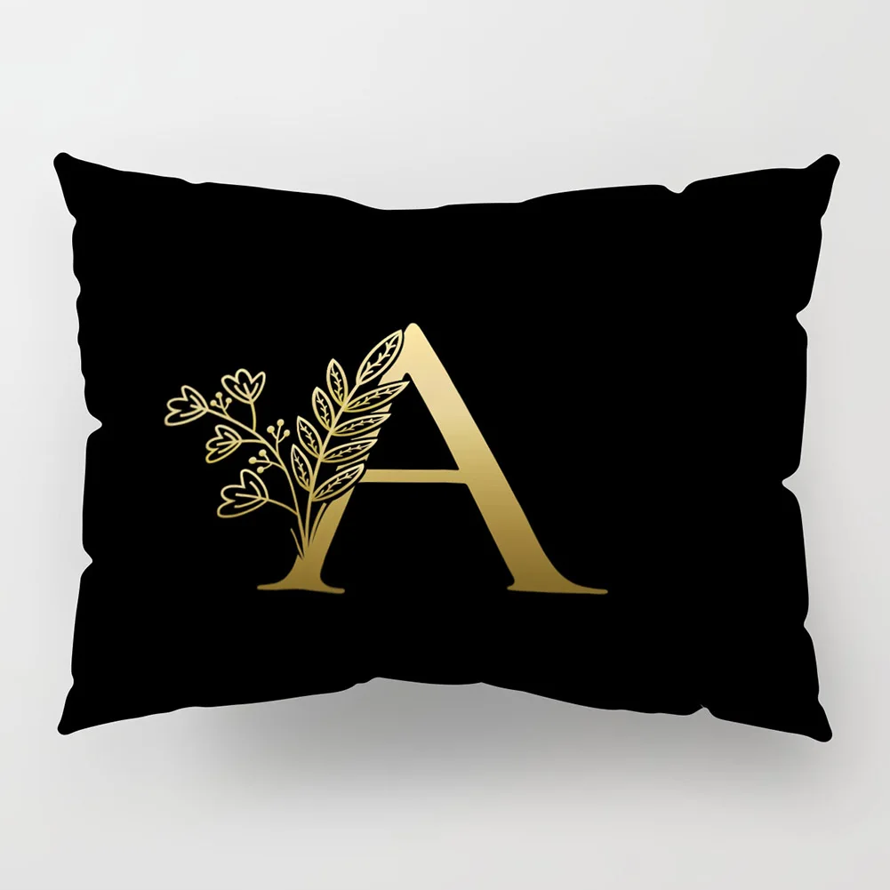 

Modern Letter Leaves Square Throw Pillow Case Cushion Cover Sofa Bedding Article