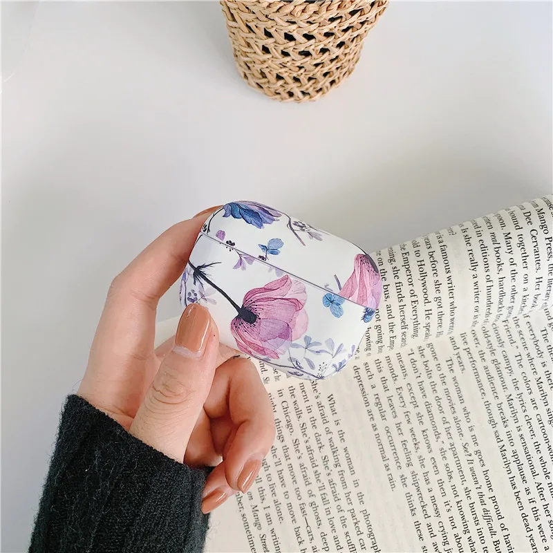 Силиконовый мягкий чехол для наушников с рисунками маслом и Bluetooth роскошный