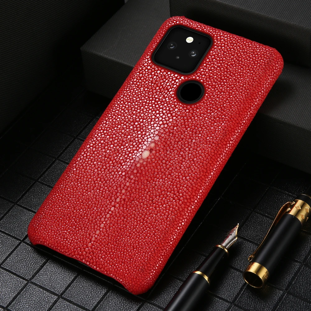langsidi luxury stingray skin phone case for google pixel 6 pro 5a 5g 5 fundas for google pixel 4a 5g pixel 4 fundas coque free global shipping