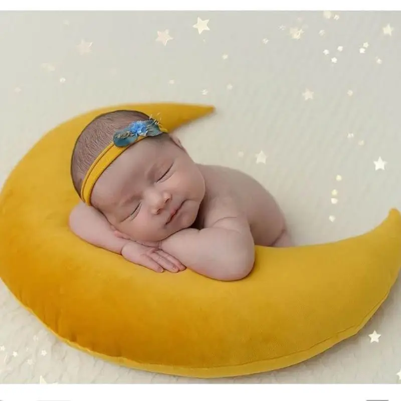 

Baby Hat Posing Beans Moon Pillow Stars Set Newborn Infants Photography Props