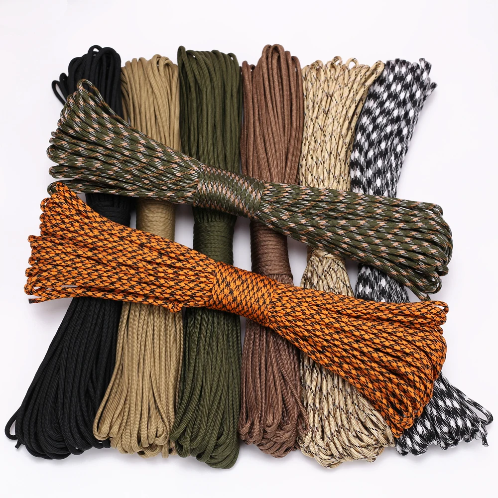 

4 Size Dia.4mm 9 stand Cores Paracord for Survival Parachute Cord Lanyard Camping Climbing Camping Rope Hiking Clothesline