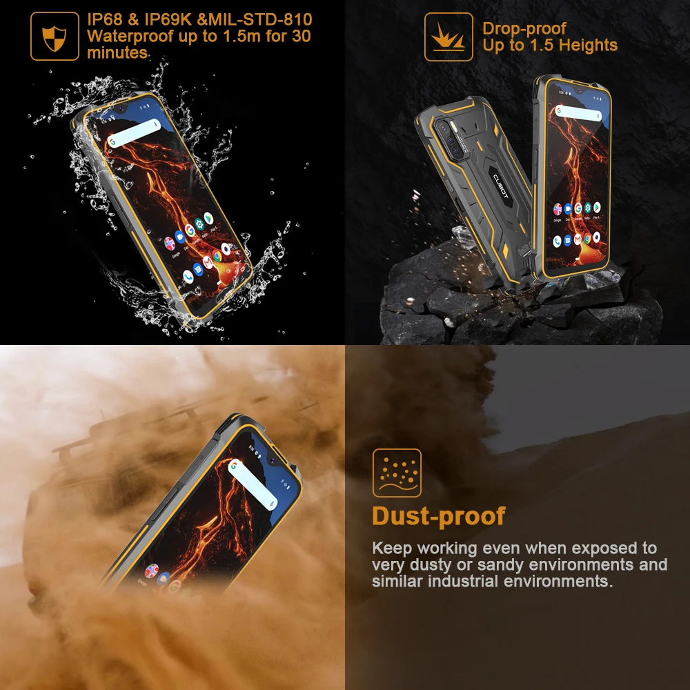 Najtaniej Cubot Kingkong 5 Pro 8000mAh Wytrzymały Smartfon Wodoodporny IP68/IP69K Android 11 Wersja Globalna Telefon Komórkowy Podwójny Głośnik NFC    $150- $20：  SZYBKA20