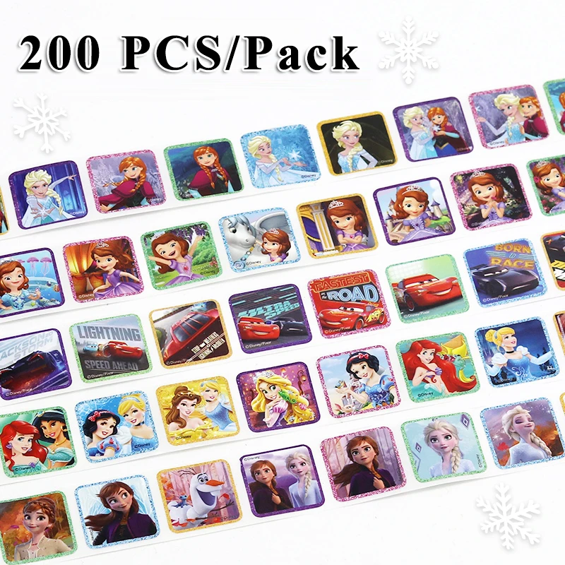 

200pcs Disney Stickers Frozen 2 Elsa And Anna Princess Cartoon Sofia Little Pony Pixar Cars Kids Removable Stickers Makeup Toy