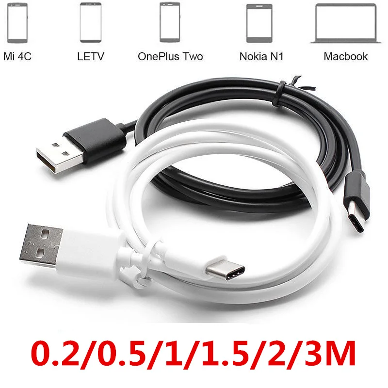 0.2/0.5/1/1.5/2/3M TYPC-C USB Cable Fast Charging Data For Samsung S10 S20 for huawei P20 30 40