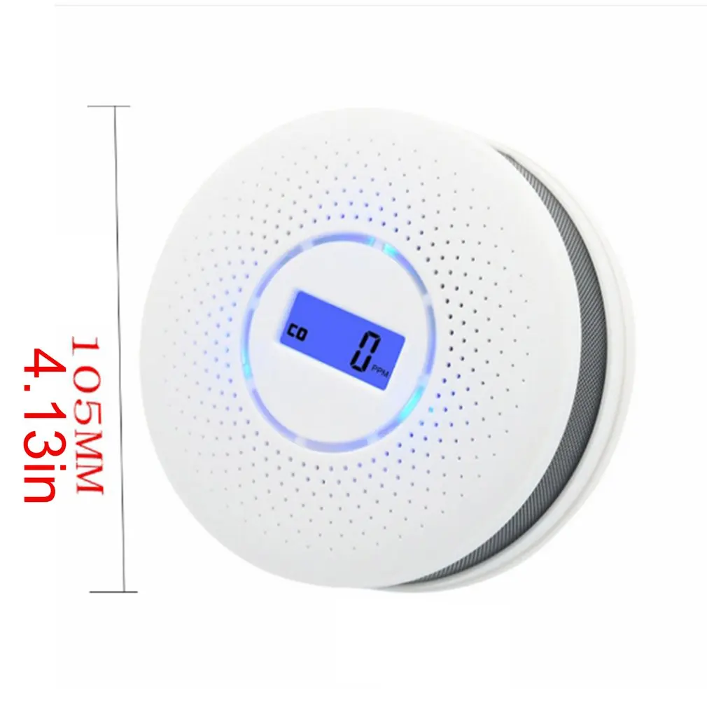 

2-in-1 LED Digital Gas Smoke Alarm Co Carbon Monoxide Detector Voice Warning Sensor Home Security Protection