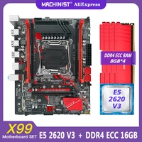 machinist x99 kit motherboard lga 2011 3 set with xeon e5 2620 v3 cpu processor 32gb48gb ddr4 ecc ram memory combo x99 rs9