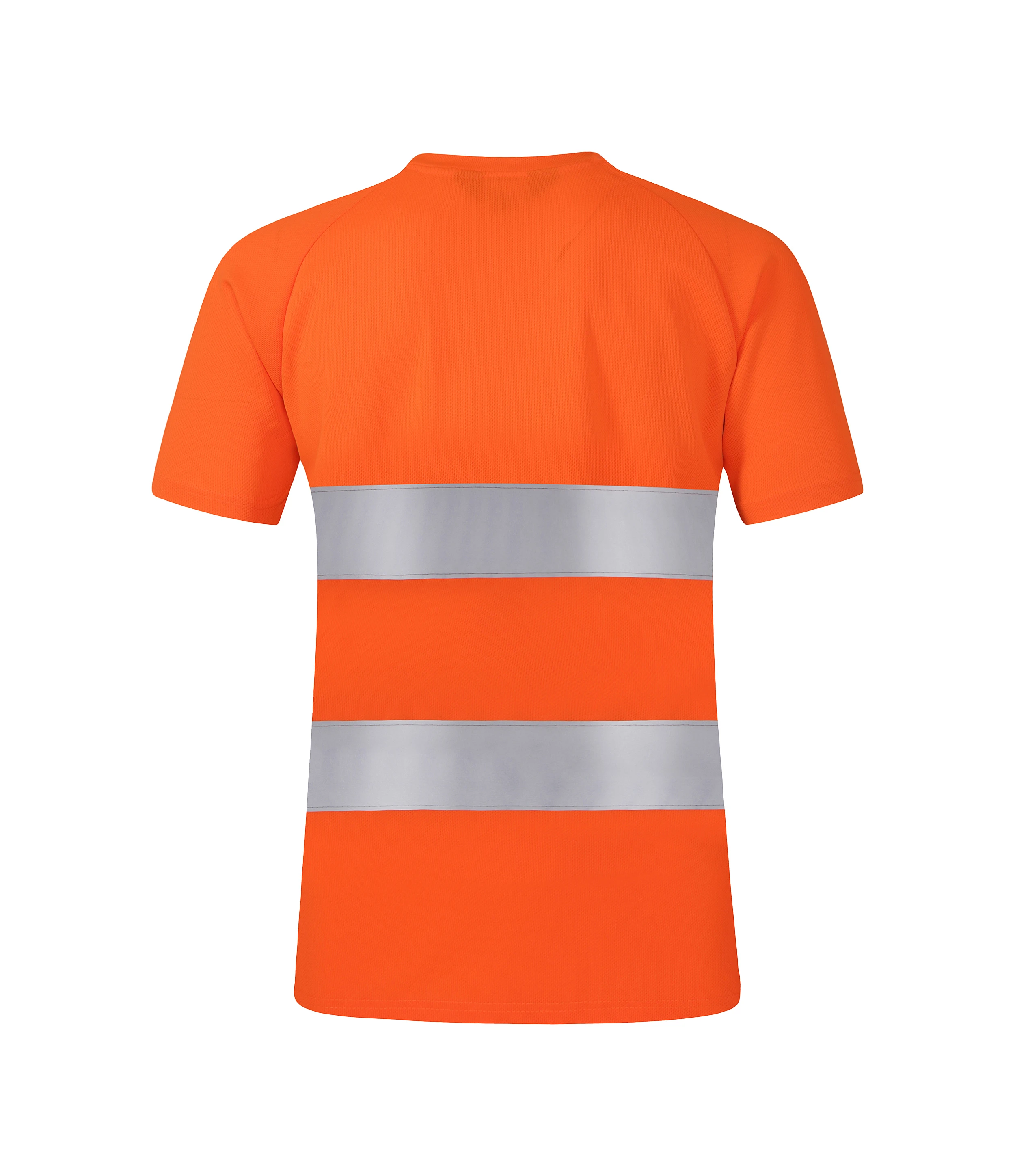

High Visibility Safety T-Shirt Short Sleeve Shirt for Men with Rib Collar Reflective Strip Neon Yellow Navy