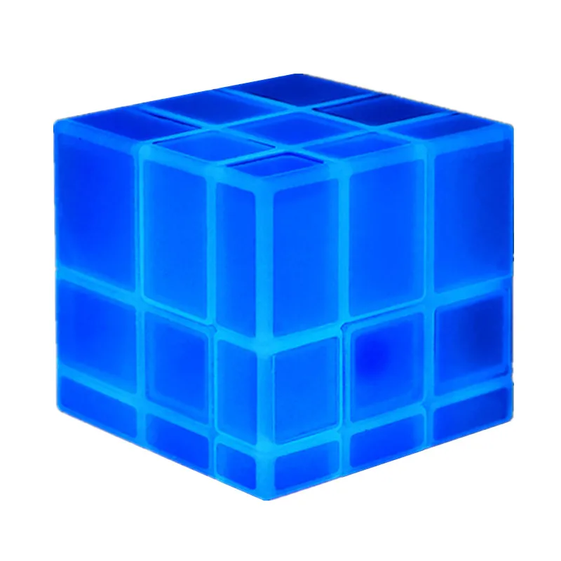 QiYi 3X3X3 зеркальные блоки светящийся волшебный кубик скорости головоломка