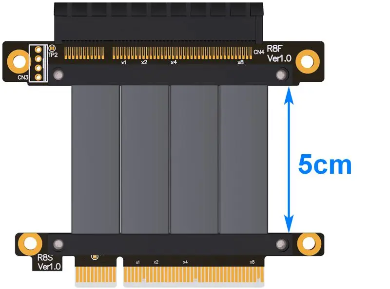 Адаптер PCIe x8 для видеокарт удлинитель PCI express в кабель расширения