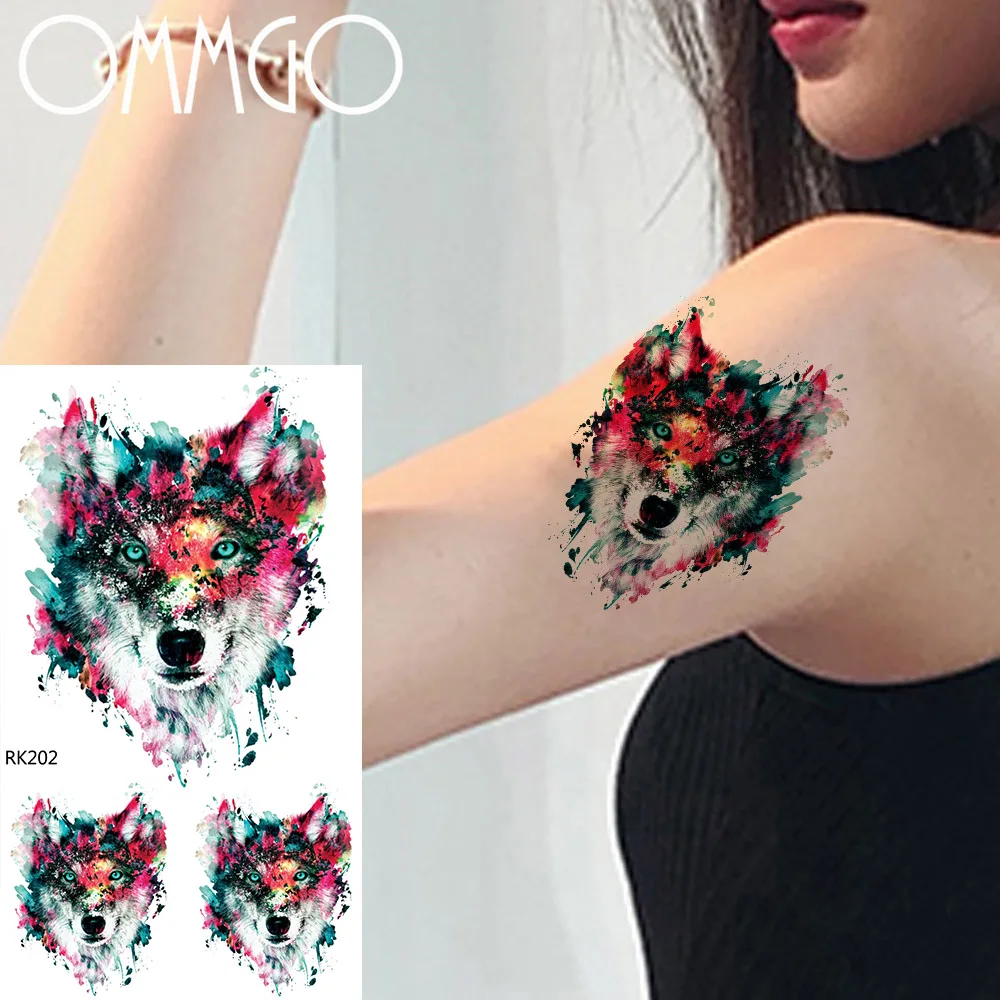 

Watercolor Eagle Owl Temporary Tattoos For Men Girls Teenagers Body Art Arm Back Leg Tatoos DIY Disposable Tatoo Paste Sticker