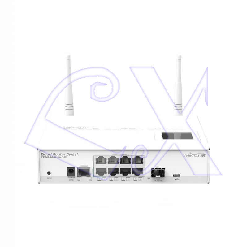 

MikroTik CRS109-8G-1S-2HnD-IN ROS Gigabit Wireless AP Routing Switch AR9443 600mHz 8 Gigabit Ethernet ports