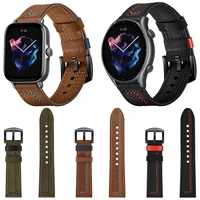 leather strap for amazfit gtr 3 progts 3 watch band gtr 2 2e wristband bracelet for amazfit bipgts3 gtr3 wriststrap watchband
