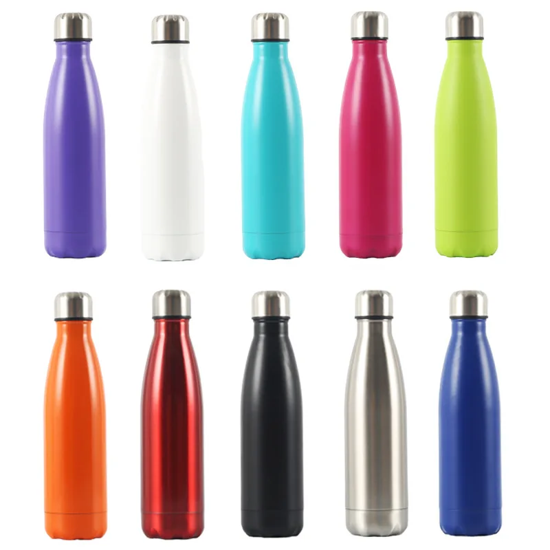 

500ml Double Wall Stainless Steel Thermos Vacuum Insulated Cola Cup Coffee Mug Gym Shaker Water Bottle Outdoor Travel Drinkware