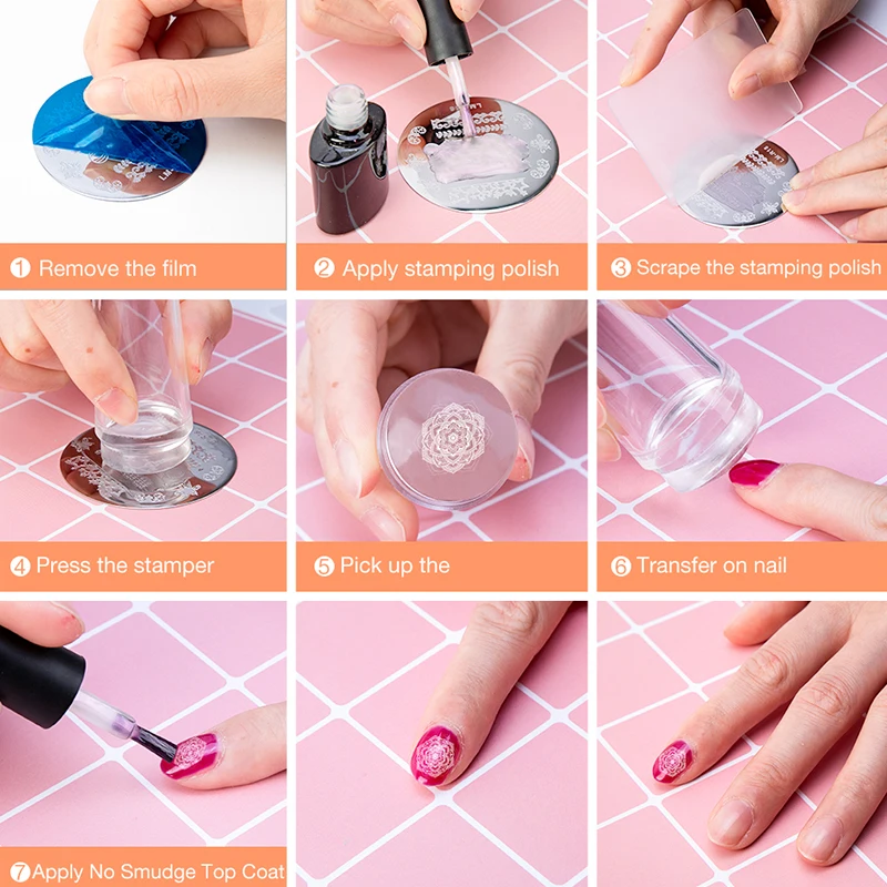 Желе для ногтей штамп маникюра штамповки шаблон инструменты прозрачный