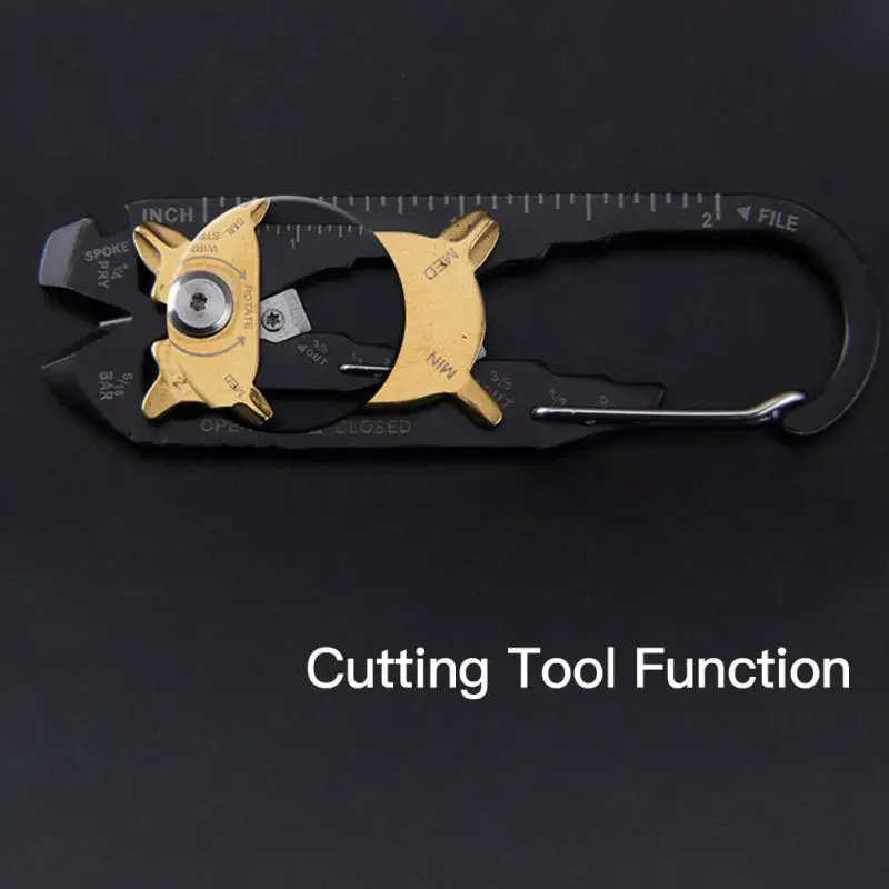 

1 PCS 20 in 1 Pocket Multi Tool Gadget Portable EDC Portable Mini Utility Keychain Outdoor Camping Key Ring survival Tool TSLM1