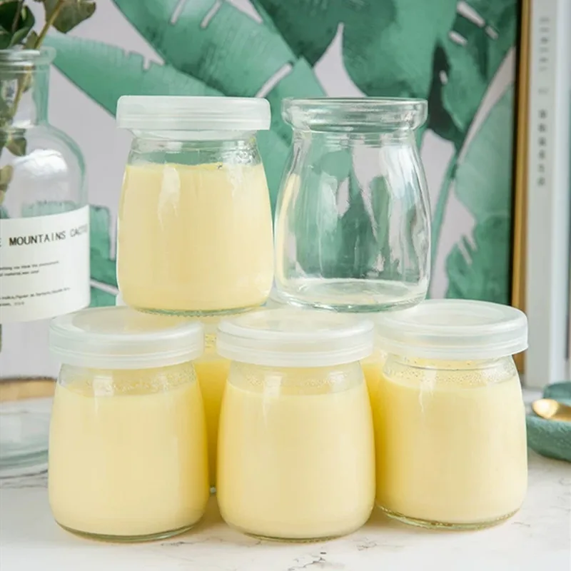 6pcs150ml День рождения бутылка для пудинга Стекло торта на день украшения желе банку