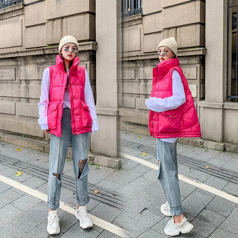 

women's vest warmDown cotton vest women's new style jacket in autumn and winter