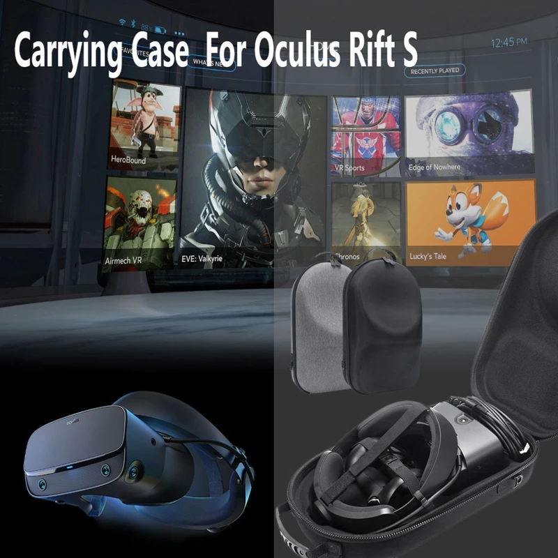 

Hard EVA Bags Protect Cover Storage Box Carrying Case Pouch for Oculus Rift S PC-Powered VR Gaming Headset Accessories