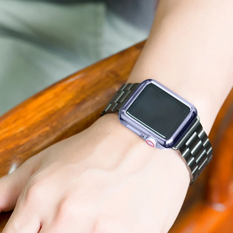 Мягкий чехол с рамкой из термополиуретана для Apple Watch 40 мм 44 5 4 защитный