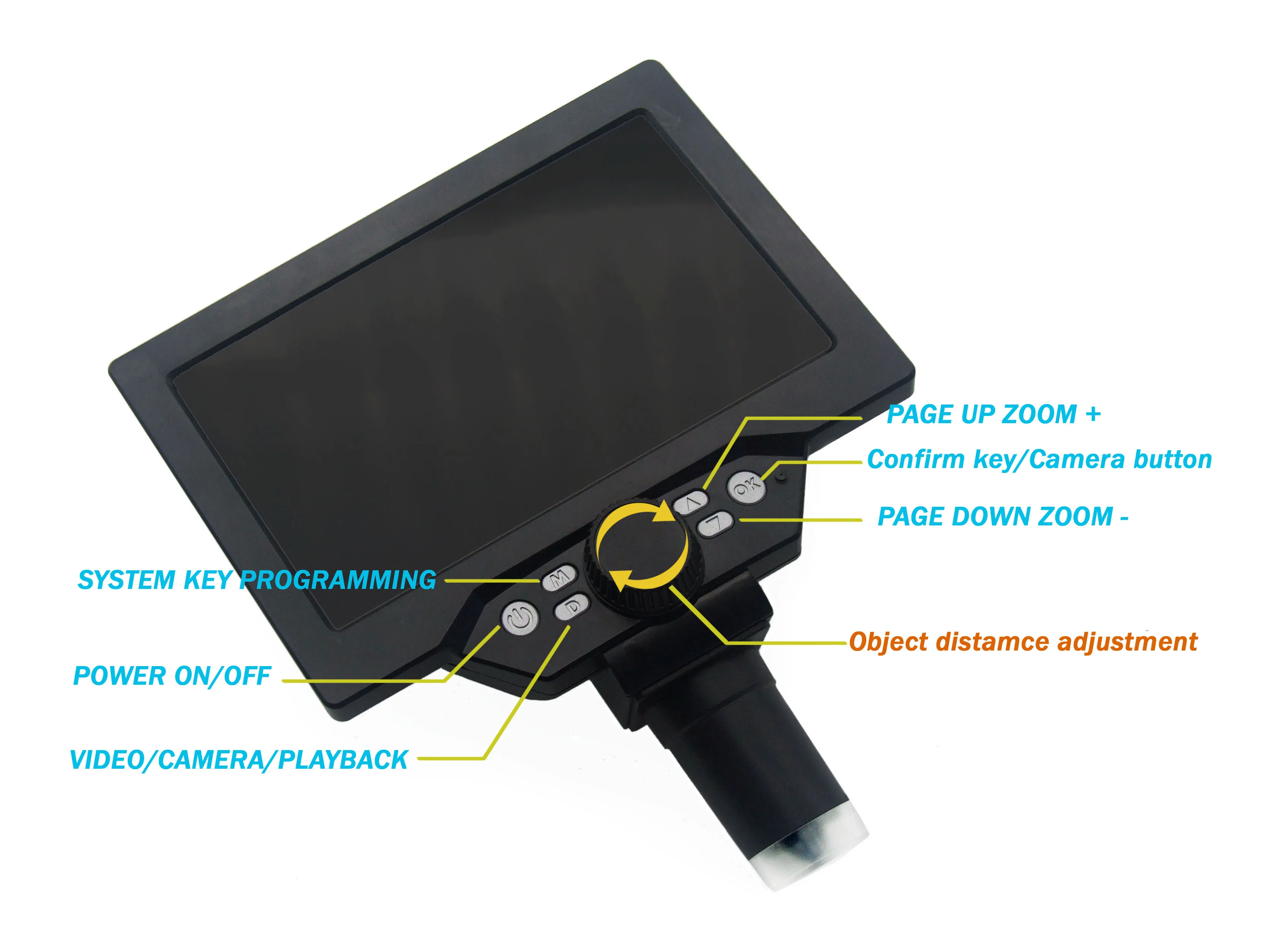 7 дюймов Портативный G1200 1200X 12MP ЖК-дисплей Дисплей электронный Цифровые
