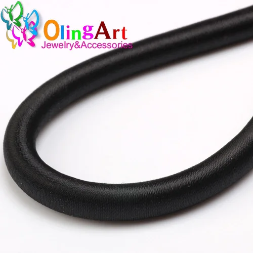 KX 46cm p09 8mm 8 мм 46 см мягкий искусственный шелк красочный шнур полые резиновые DIY ожерелье браслет ювелирные изделия изготовление ювелирных изделий Olingart - Цвет: KX 46cm p09 8mm