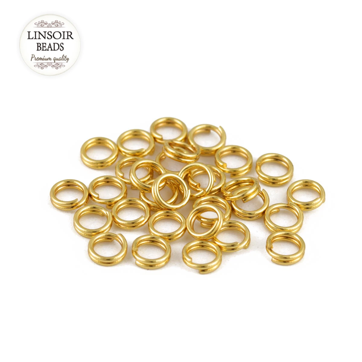 100 шт./лот соединитель для ювелирных изделий двойное кольцо Звенья из нержавеющей