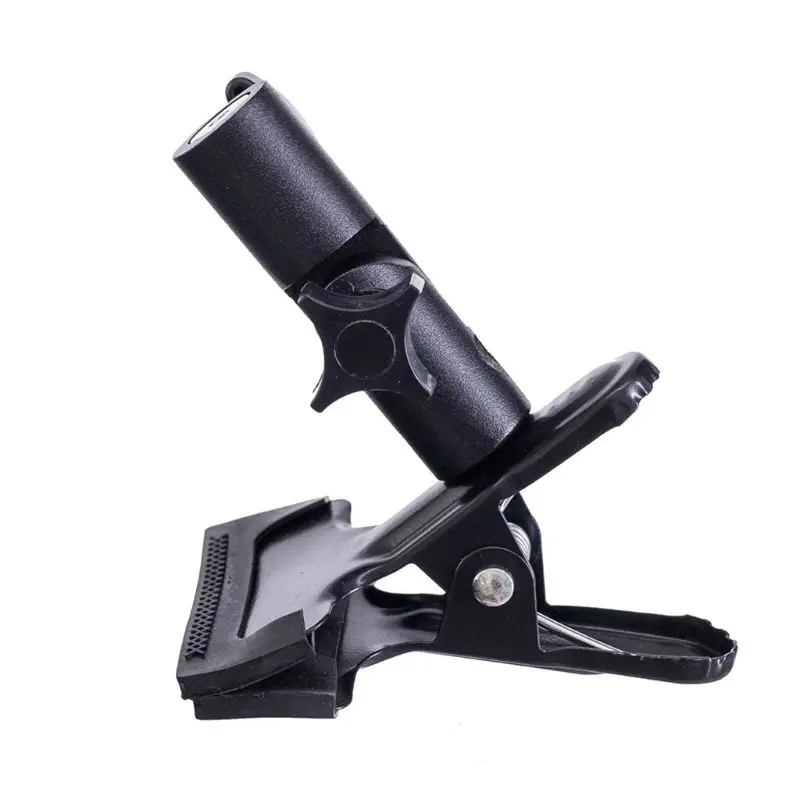 Reflector Clip Clamp E-shape Bracket Holder Light Stands Attachment for Photo Shop Reflector and Background Screw Mount L41E