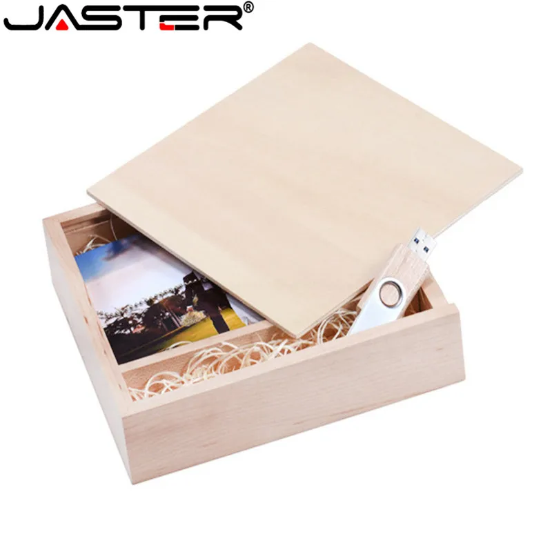 JASTER 1 шт. бесплатный логотип ореховый фотоальбом уникальный деревянный usb +