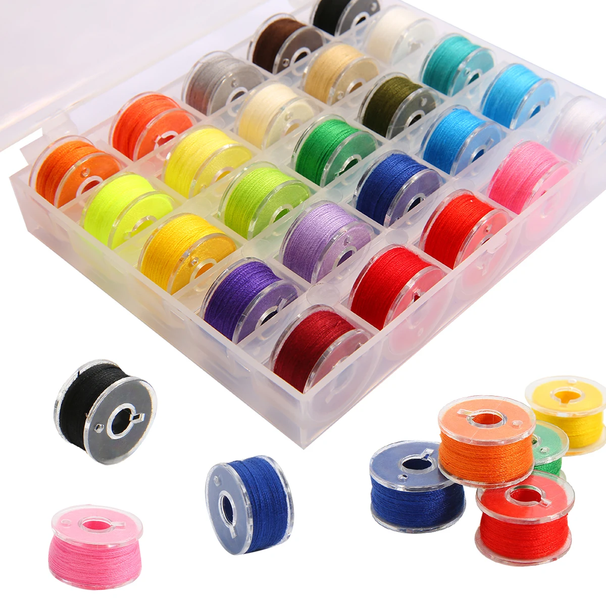 

25Pcs/Set Multicolor Plastic Bobbin Sewing Bottom Line Sewing Thread Quilting Thread Spools Sewing Machine Tools & Accessories