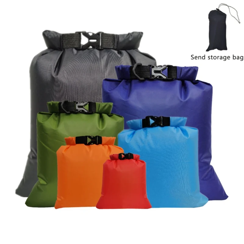 

6PCS Waterproof Dry Bag Pack Sack Swimming Rafting Kayaking River Trekking Float Sailing Canoing Boating Water Resistance Bags