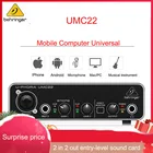 Внешняя звуковая карта BEHRINGER UMC22umc202hdum2, универсальная USB-карта для тюнинга, для прямой трансляции
