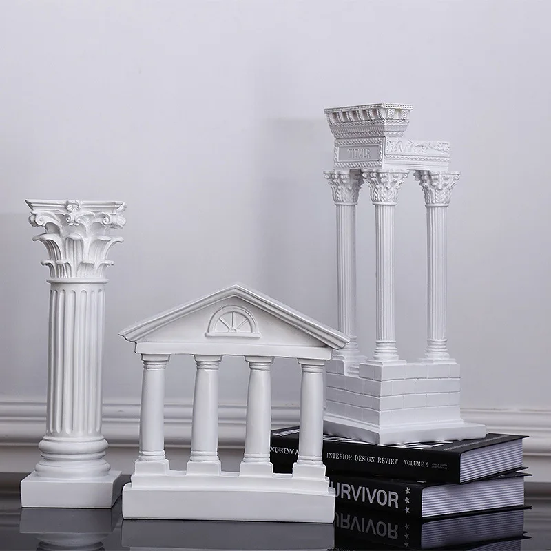 

Figurines forInteriorGreek Ancient City Temple BuildingModelSculptureMiniaturesNordic HomeDecorationAccessories for living room