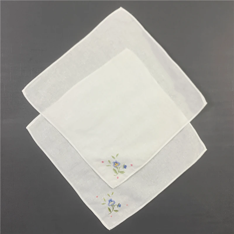 Set of 50 Fashion Children's Handkerchief Baby Hankies Children' s Handkerchiefs Towel Cotton Color embroidery Floral 10x10-inch |
