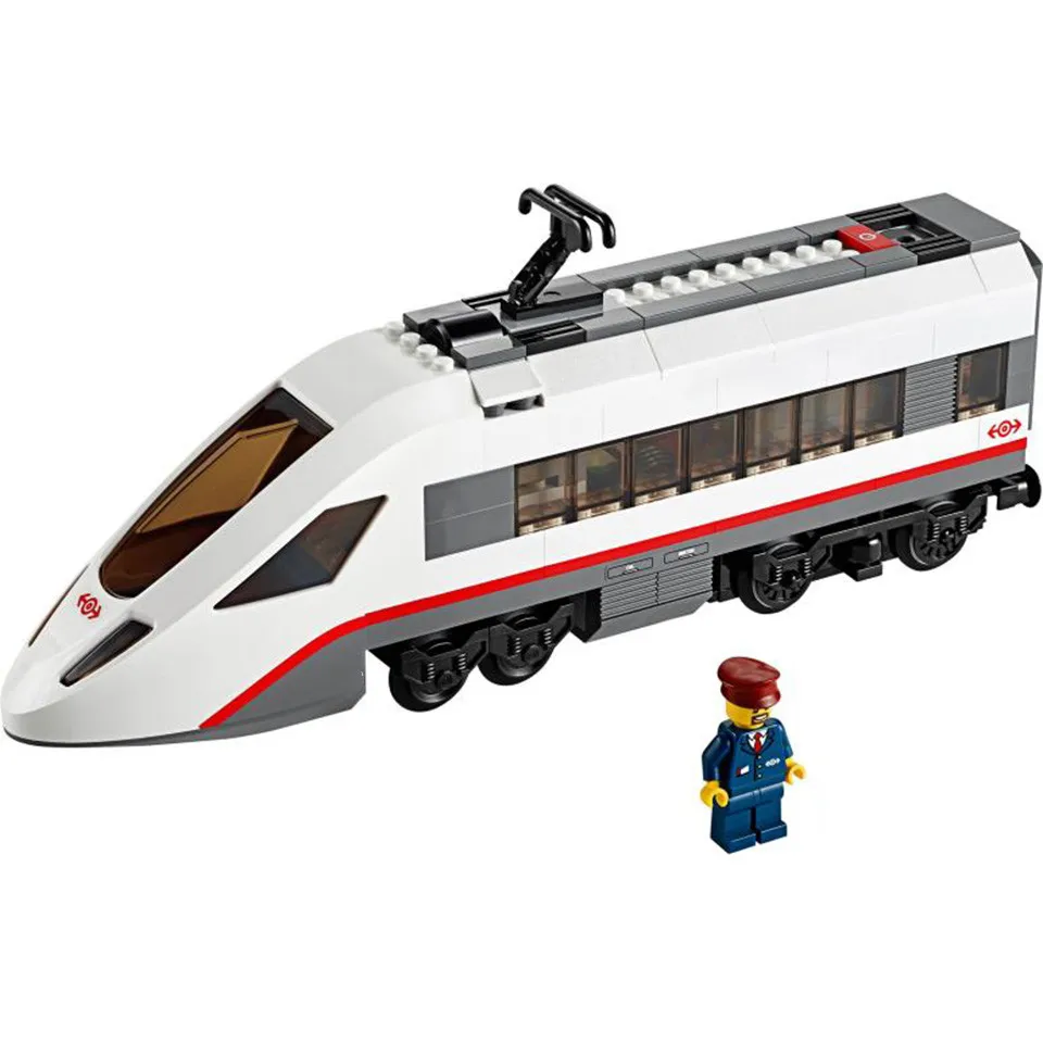 RC город высокоскоростной пассажирские железнодорожные кирпичи 60051 Technic пульт дистанционного управления поезда модели строительные блоки игрушки для детей Подарки 02010