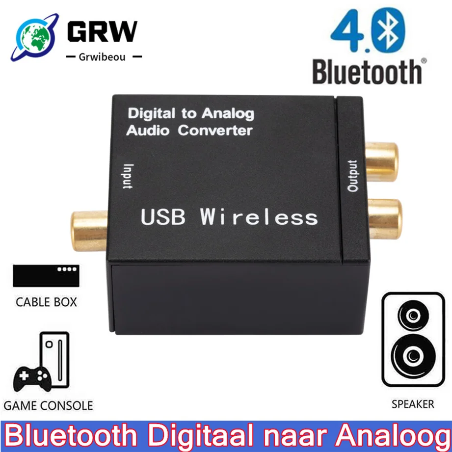 Цифровой аналоговый преобразователь Bluetooth цифровой коаксиальный/оптический