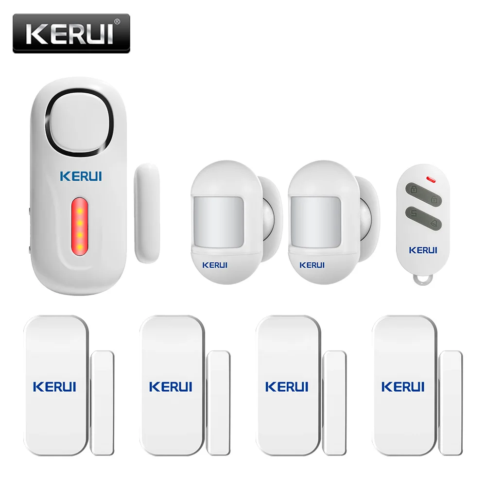 

KERUI Wireless Independent Door Magnetic Alarm System 120dB Door Security Alarm Window Door Opening Sensors with Remote Control