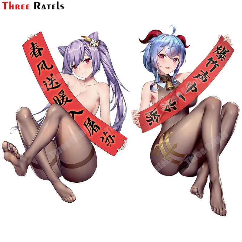 

Аниме игра три Ratels B72, роль Keqing Genshin Impact для автостайлинга, искусственная челюсть, царапина