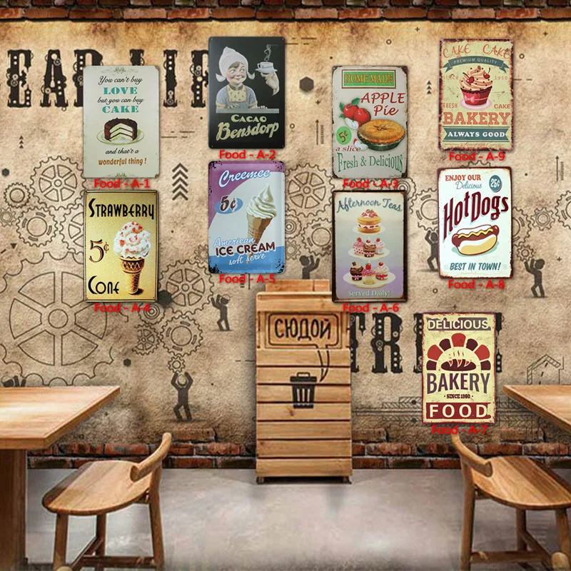 Новые металлические постеры для фаст-фуда оловянные подвески паба бара