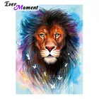 Алмазная мозаика с бабочкой и львом, 4Y170