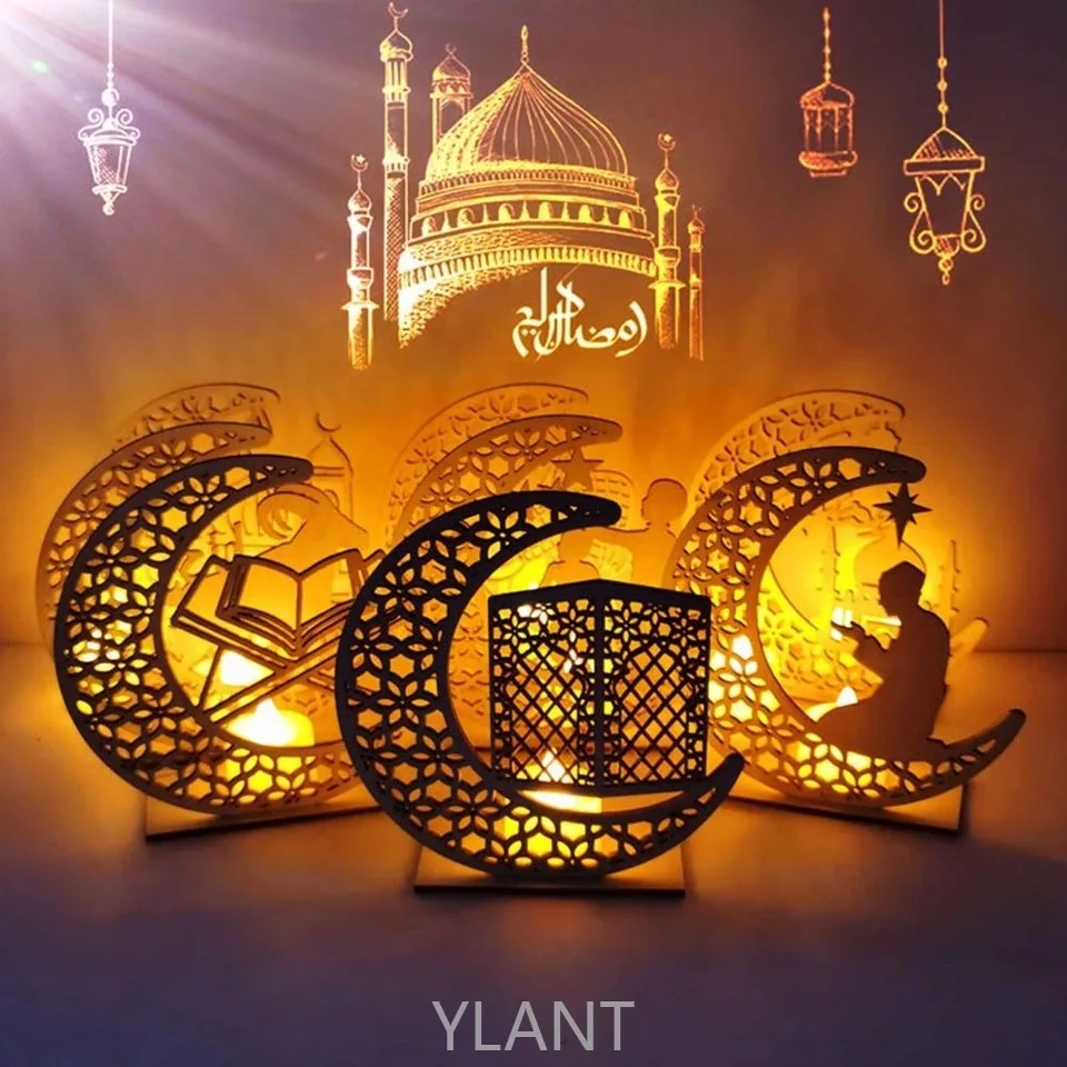 

DIY Ramadan Decoration Ornament LED Light Palace EID Mubarak Decor Muslim Craft Suppiles Ramadan Decoration for Home Party Decor