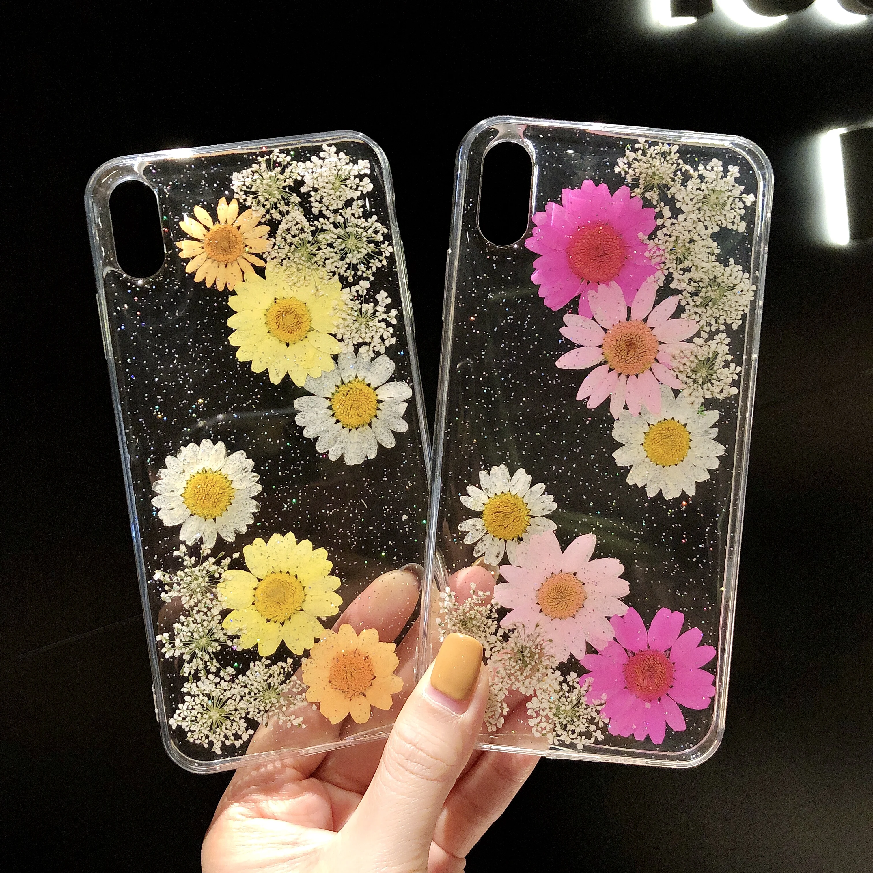 Настоящий прессованный высушенный чехол с цветами для iphone 11 pro max x xr xs 7 8 6 6s plus