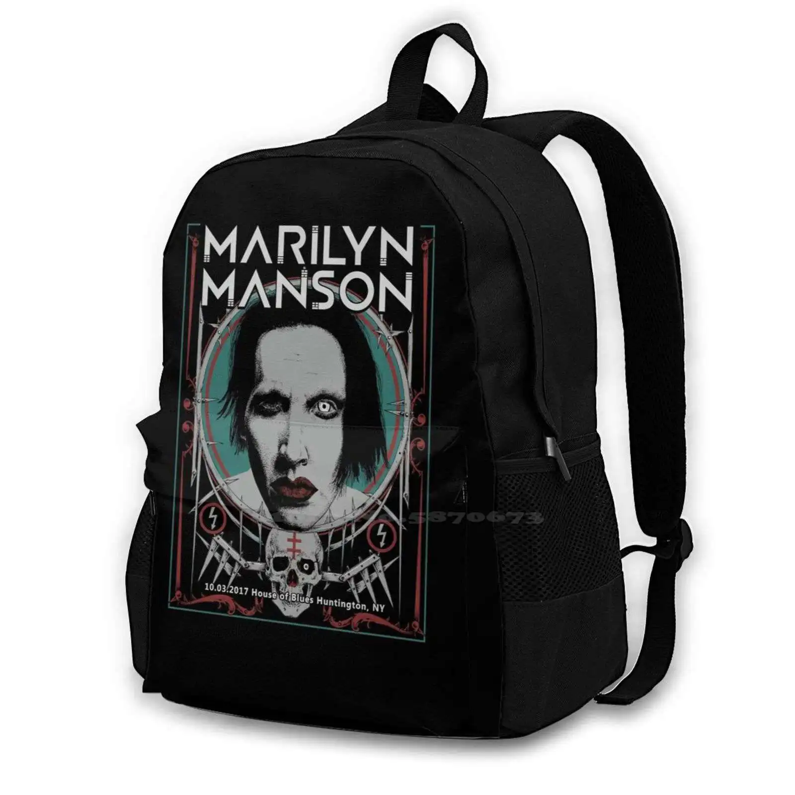 

Marilyn Gothic Fashion Bags Travel Laptop Backpack Marilyn Manson Metal Band Episcopalian Marilyn Manson Thrash Metal Marilyn