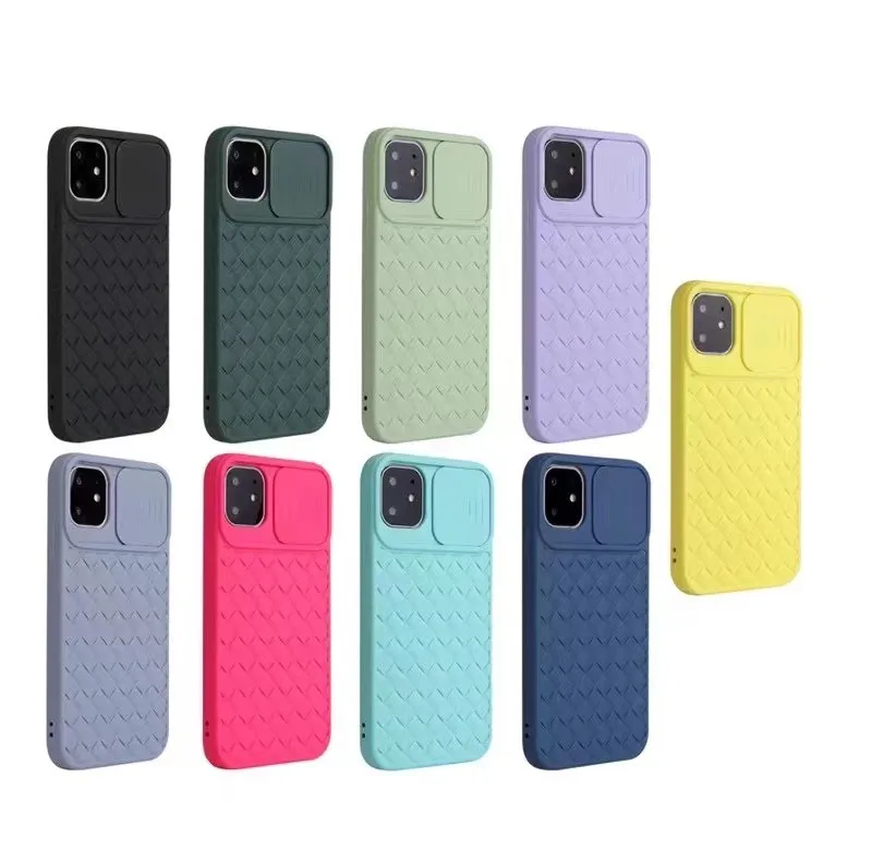 

Slide Camera Phone Case For iPhone 11 12 Pro Max Mini Case Soft Silicone Cover For iPhone XR X XS Max 7 8 Plus SE 2020 Case