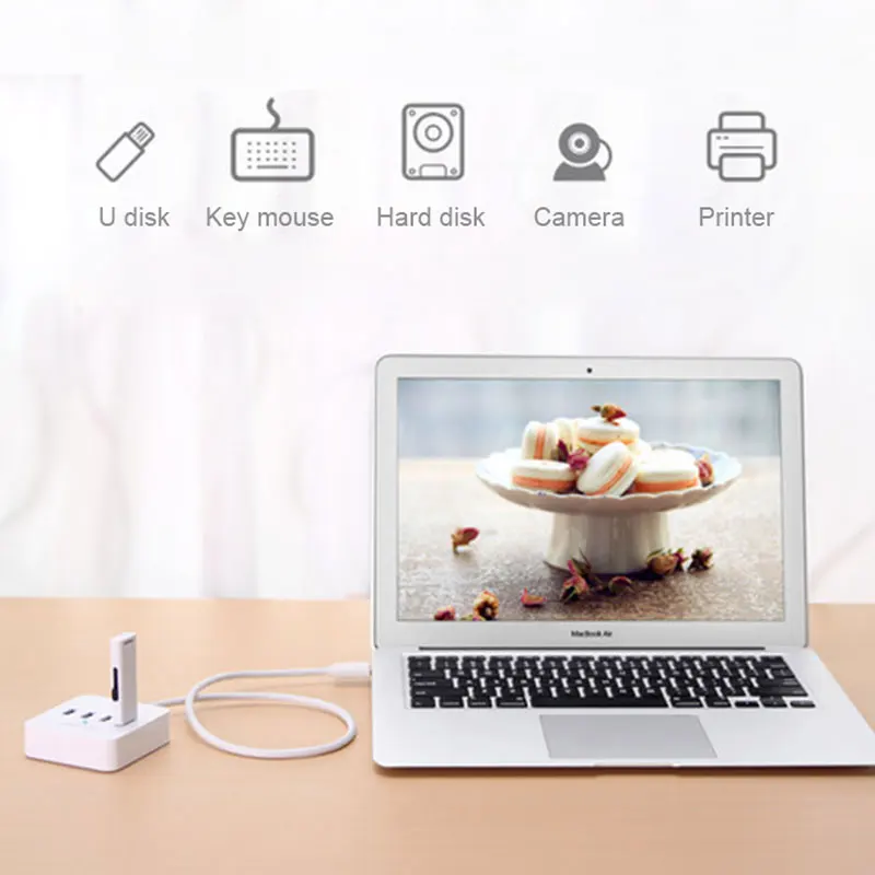 jasoz usb hub 3 0 2 0 hub ultra mini 4 port usb 3 0 splitter micro usb hub adapter for macbook pro surface matebook pc usb hub free global shipping