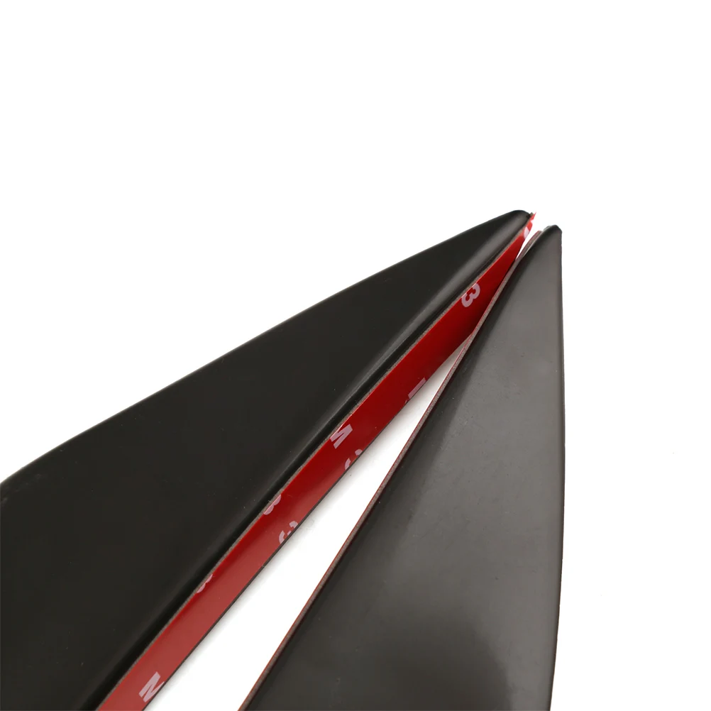 4Pc Universal Plastic Surface Car Bumper Front Lip Wrap Angle Spoiler Shovel