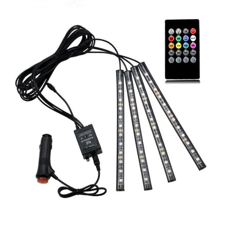 4 шт. автомобиль RGB Светодиодные ленты светильник светодиодный салона автомобиля