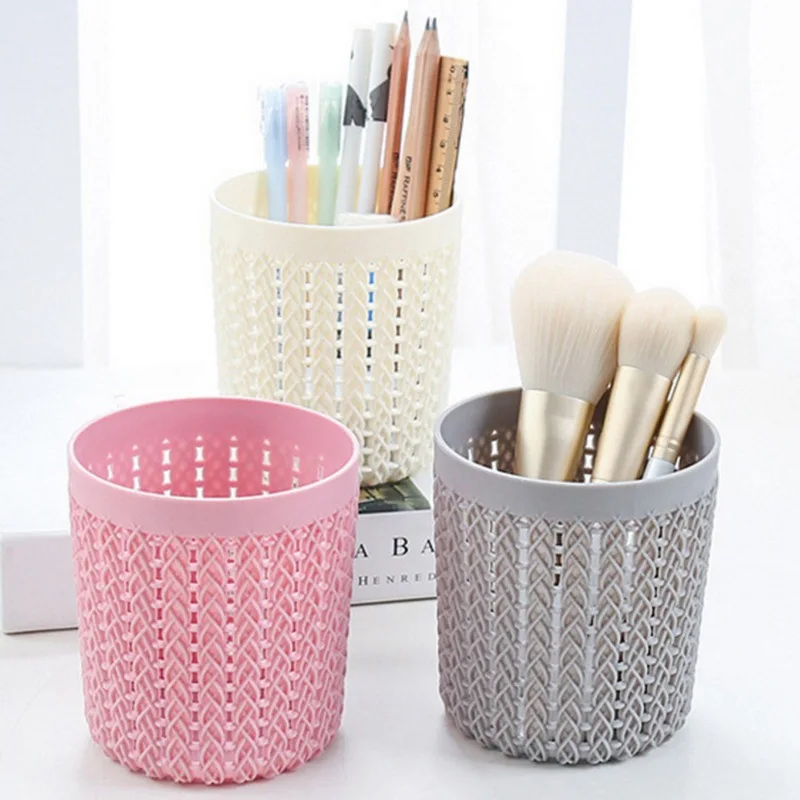Пластиковый держатель для ручек полый ротанговый стол коробка хранения