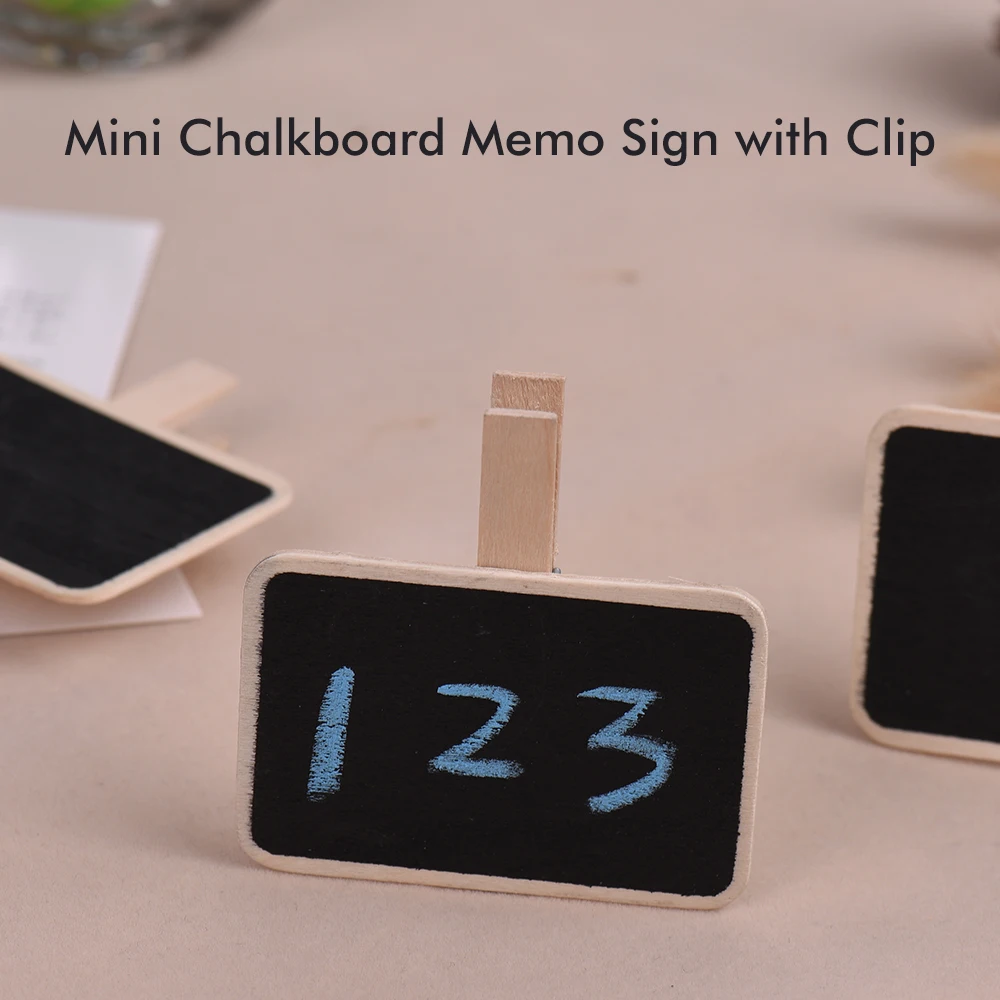 Мини-доска для письма с зажимом прямоугольная деревянная доска сообщений